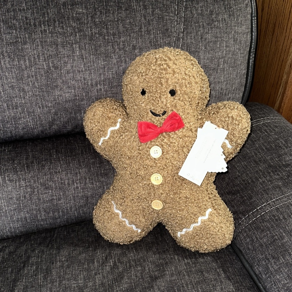 NWT Gingerbread Man accent pillow | Cupcakes and Cashmere